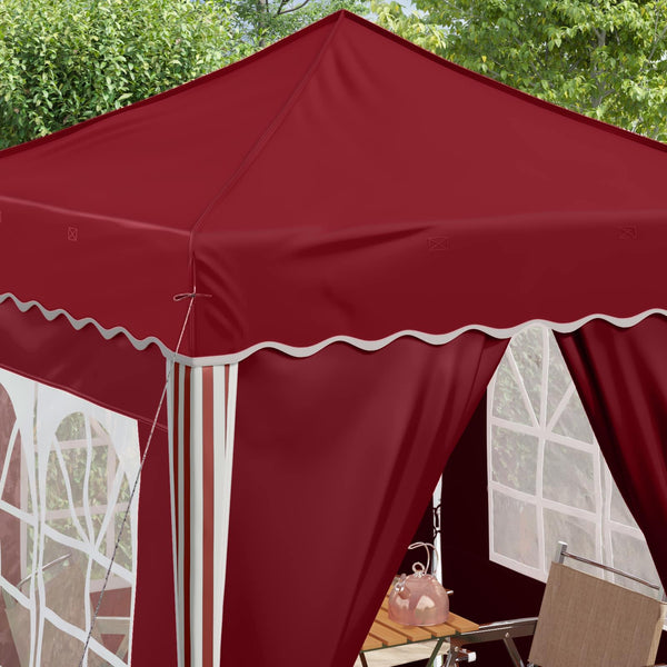 Pop-up Juhlateltta 195 x 195 x 245 cm Burgundi Oxford-kangas