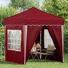 Pop-up Juhlateltta 195 x 195 x 245 cm Burgundi Oxford-kangas