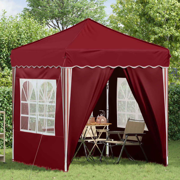 Pop-up Juhlateltta 195 x 195 x 245 cm Burgundi Oxford-kangas