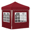 Pop-up Juhlateltta 195 x 195 x 245 cm Burgundi Oxford-kangas