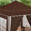 Pop-up Juhlateltta 195 x 195 x 245 cm Ruskea Oxford-kangas