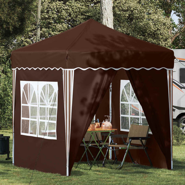Pop-up Juhlateltta 195 x 195 x 245 cm Ruskea Oxford-kangas