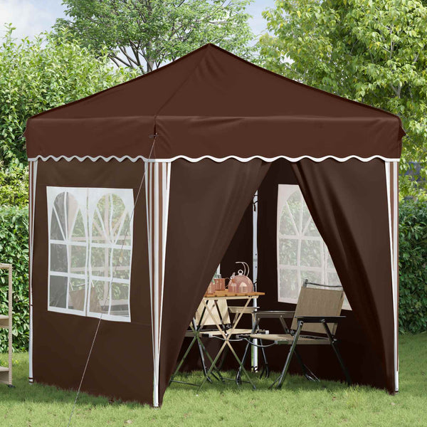 Pop-up Juhlateltta 195 x 195 x 245 cm Ruskea Oxford-kangas