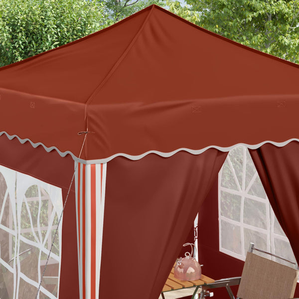 Pop-up Juhlateltta 195 x 195 x 245 cm Terrakotta Oxford-kangas