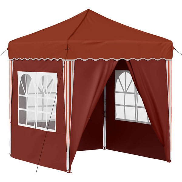 Pop-up Juhlateltta 195 x 195 x 245 cm Terrakotta Oxford-kangas