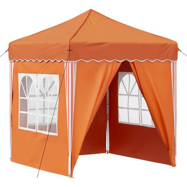 Pop-up Juhlateltta 195 x 195 x 245 cm Oranssi Oxford-kangas