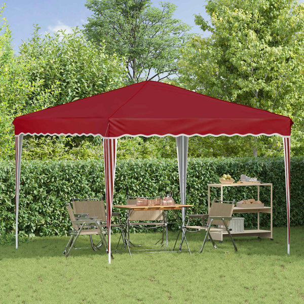Pop-up Juhlateltta 288 x 288 x 245 cm Burgundi Oxford-kangas