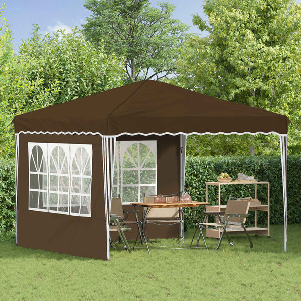 Pop-up Juhlateltta 288 x 288 x 245 cm Taupe Oxford-kangas