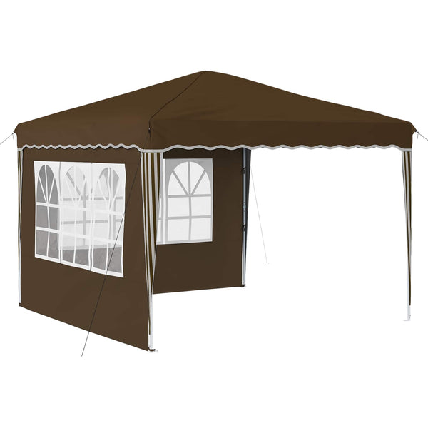 Pop-up Juhlateltta 288 x 288 x 245 cm Taupe Oxford-kangas