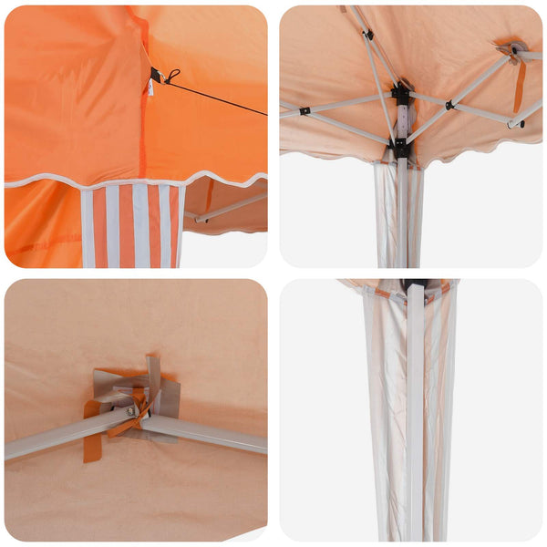 Pop-up Juhlateltta 288 x 288 x 245 cm Oranssi Oxford-kangas