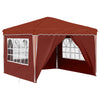 Pop-up Juhlateltta 288 x 288 x 245 cm Terrakotta Oxford-kangas
