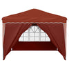 Pop-up Juhlateltta 288 x 288 x 245 cm Terrakotta Oxford-kangas