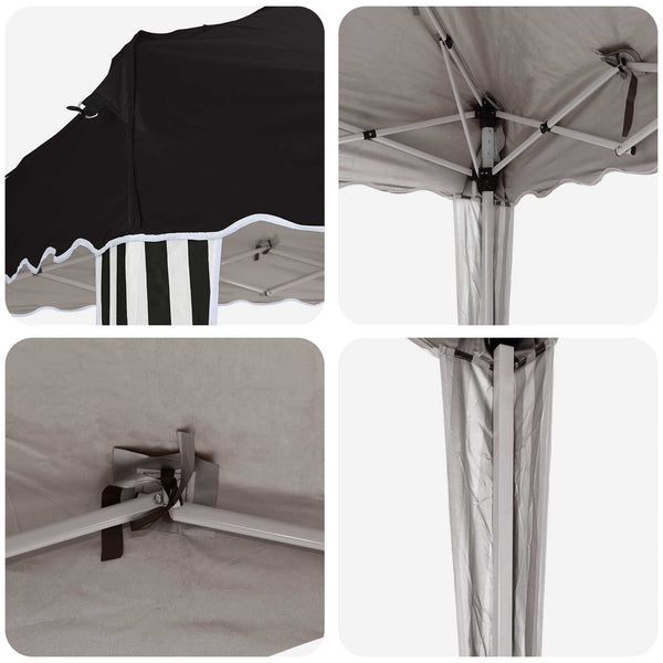 Pop-up Juhlateltta 575 x 290 x 245 cm Musta