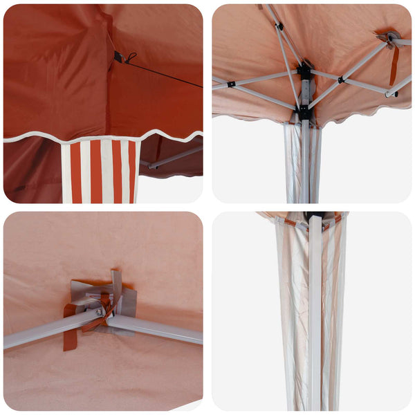 Pop-up Juhlateltta 574 x 289 x 245 cm Terrakotta