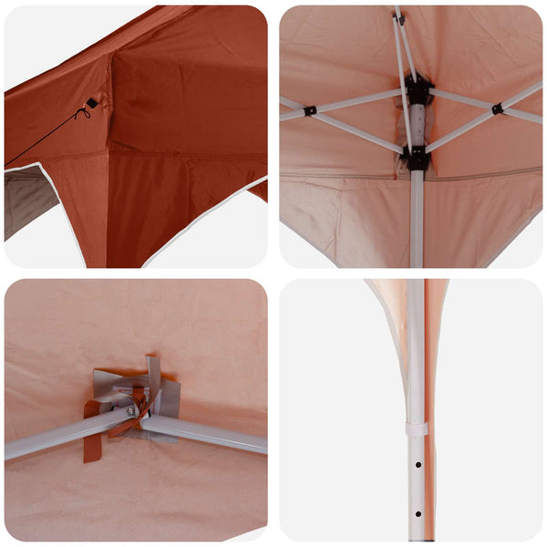 Pop-up Juhlateltta 194 x 194 x 245 cm Terrakotta