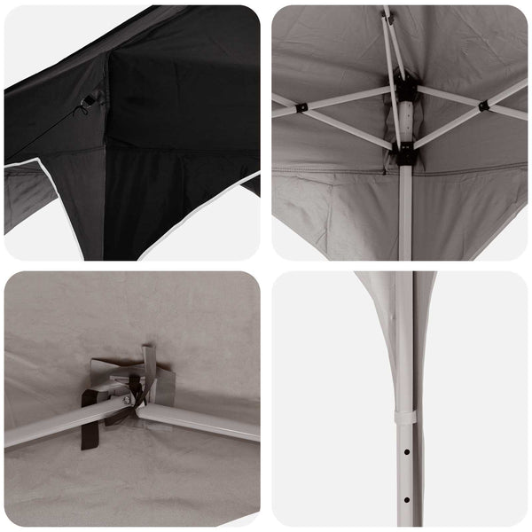 Pop-up Juhlateltta 194 x 194 x 245 cm Musta