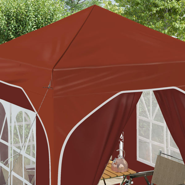 Pop-up Juhlateltta 192 x 192 x 245 cm Terrakotta