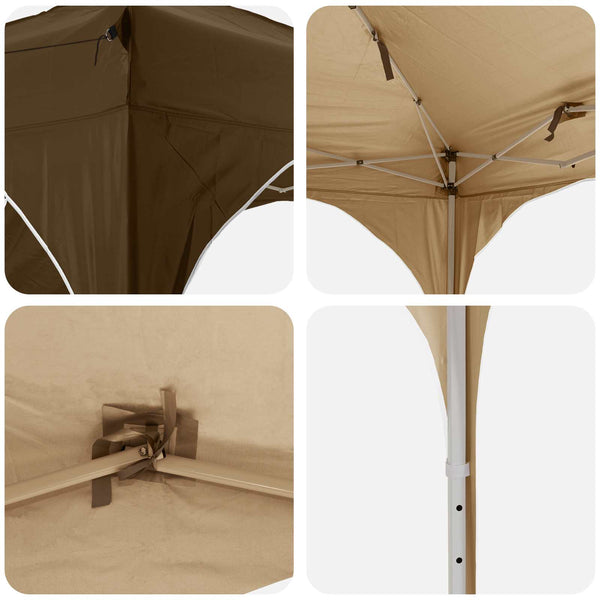 Pop-up Juhlateltta 575 x 288 x 245 cm Taupe Oxford-kangas