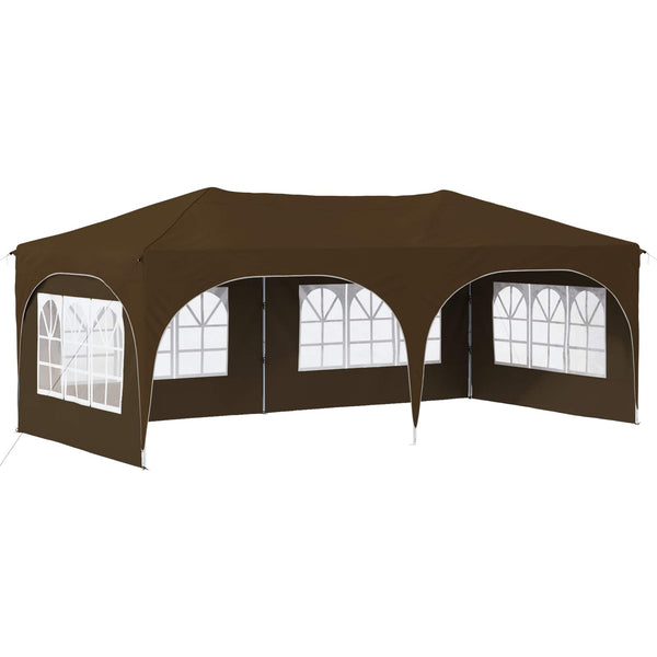 Pop-up Juhlateltta 575 x 288 x 245 cm Taupe Oxford-kangas