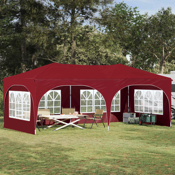 Pop-up Juhlateltta 575 x 288 x 245 cm Burgundi Oxford-kangas