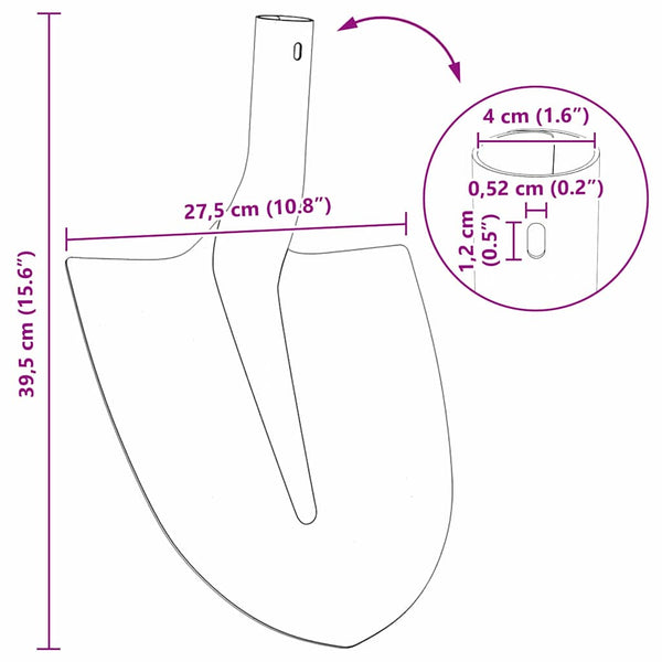 Lapio Pää Punainen 39,5 x 27,5 cm Jauhemaalattu Teräs