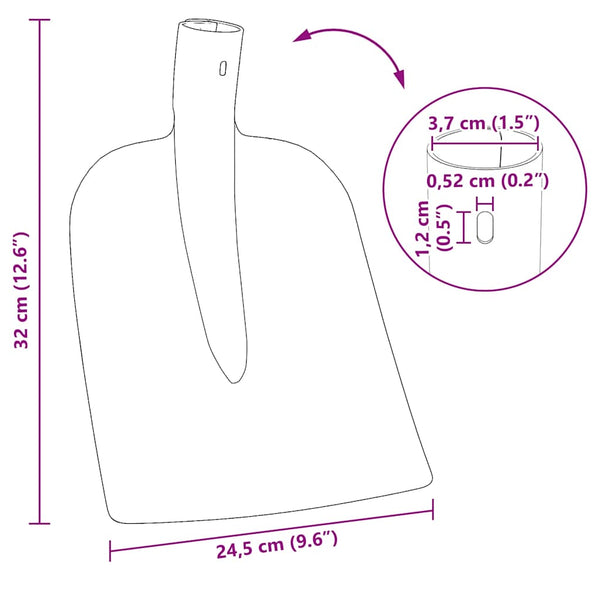Lapio Pää Punainen 32 x 24,5 cm Jauhemaalattu Teräs
