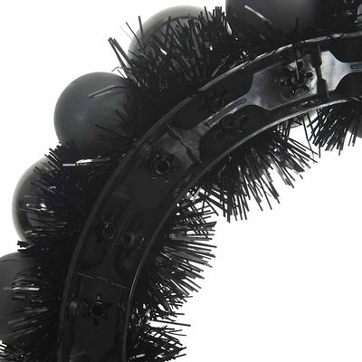 Musta joulupallon seppeleet Seulean 33x33x7cm (2 pcs polystyreeni)