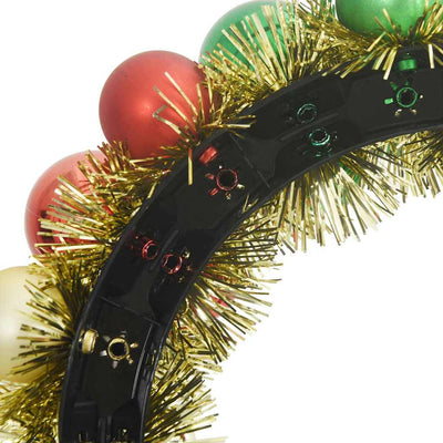 Monivärinen joulupallon seppeleet Seedo 33x33x7cm (2 pcs)