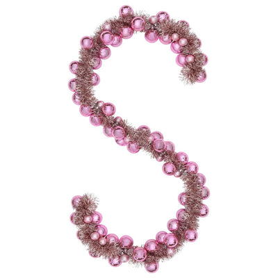 Pinkki joulupallo garland Mufit 186cm (polystyreeni)