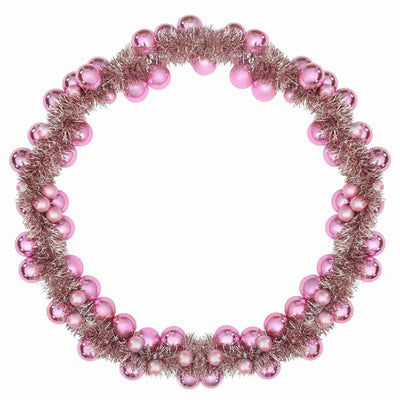 Pinkki joulupallo garland Mufit 186cm (polystyreeni)