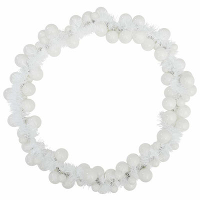 Valkoinen joulupallo garland Terminal 186cm (polystyreeni)