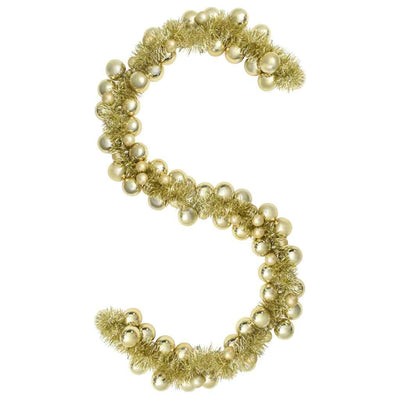 Kulta joulupallo garland Terrance 186cm (polystyreeni)