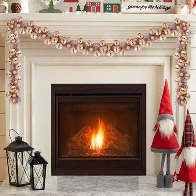 Ruusukulta joulupallo garland Gelica 186cm (polystyreeni)