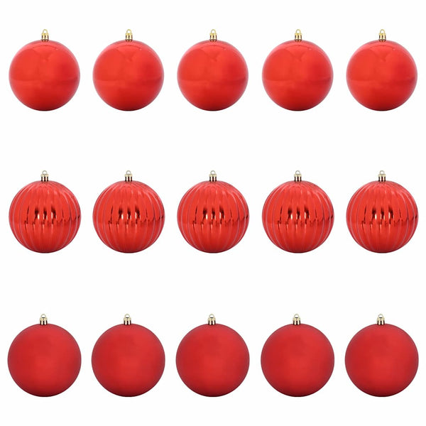 Joulupallon Setti XL 15 pcs Punainen Muovi