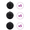 Joulukoristeen setti 15 pcs Musta XL