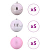 Joulukoristeen setti 15 pcs Pinkki XL
