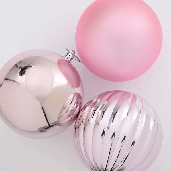 Joulukoristeen setti 3 pcs Pinkki Muovi