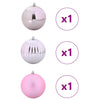 Joulukoristeen setti 3 pcs Pinkki Muovi