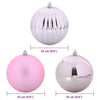 Joulukoristeen setti 3 pcs Pinkki Muovi