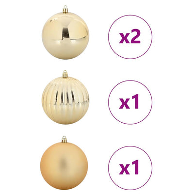 Kulta joulukoristeen setti Echin (4 pcs)