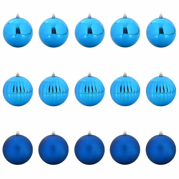 Joulupallon Setti XL 15 pcs Sininen Muovi