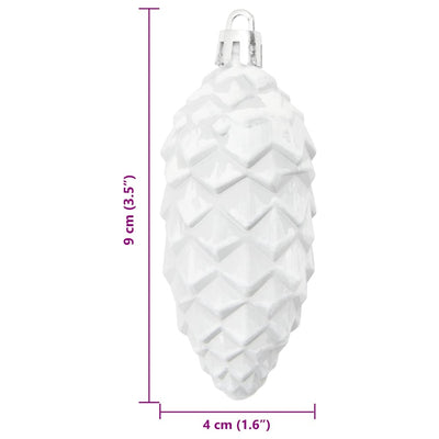 Valkoinen joulukuusen koristelu Dolfi 40 pcs