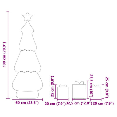 Lämmin valkoinen valoisa joulukuusi Ernescu 180cm (3 lahjalaatikolla 2d)