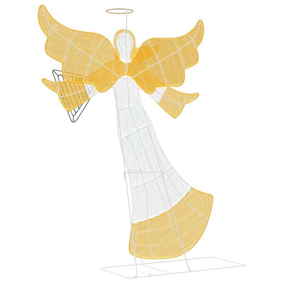 Lämpimän valkoinen valotettu kulma Caleopia 116x29x158.5cm