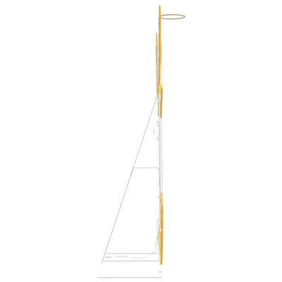 Lämpimän valkoinen valotettu kulma Caleopia 116x29x158.5cm