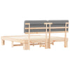 Sänkyrunko verhoillulla päädyn Vaaleanharmaa 200 x 200 cm