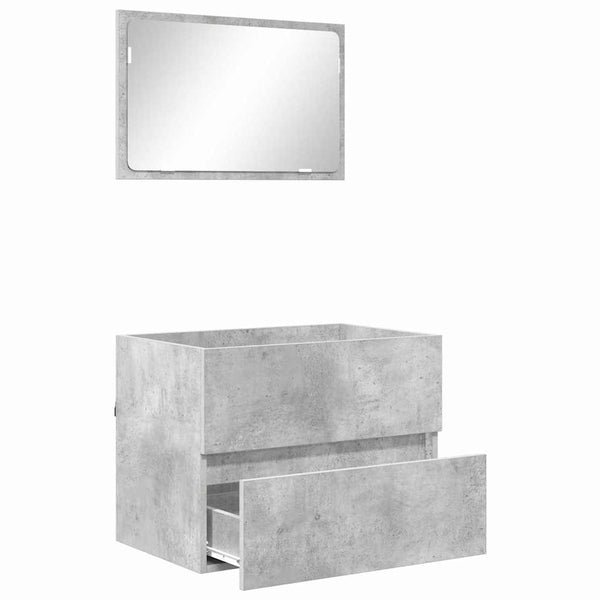 Kylpyhuonekalustesetti Betoni Harmaa 60 x 38,3 x 45 cm