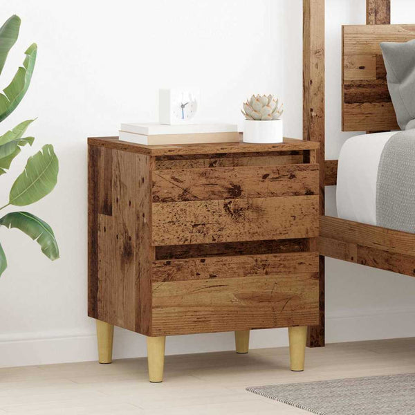 Sängyn kaapit 2 pcs Vanha Puu 40 x 35 x 50 cm Tekninen puu
