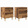 Sängyn kaapit 2 pcs Vanha Puu 40 x 35 x 50 cm Tekninen puu