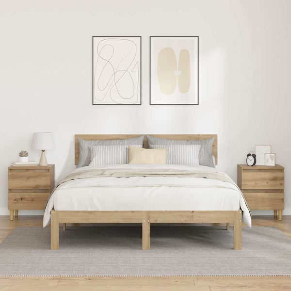 Sängyn kaapit 2 pcs Artisan tammi 40 x 35 x 50 cm Tekninen puu